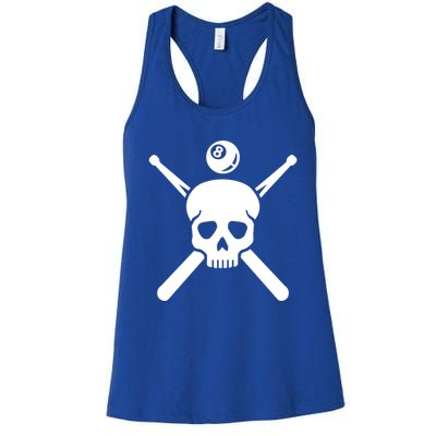 Billiards Skull Gift Women's Racerback Tank