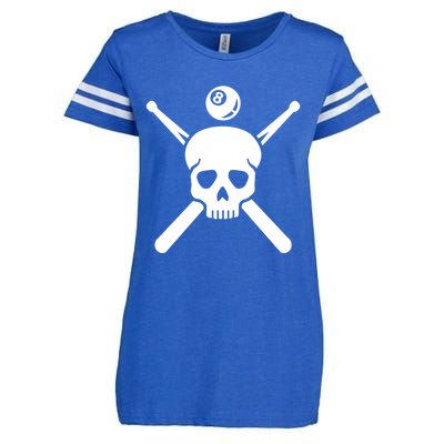 Billiards Skull Gift Enza Ladies Jersey Football T-Shirt