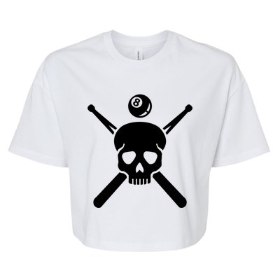 Billiards Skull Gift Bella+Canvas Jersey Crop Tee