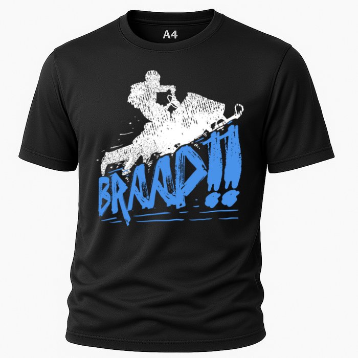 Braap Snowmobiling Gift Cool Snowmobile Driver Gift Performance Shirt