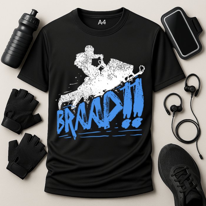 Braap Snowmobiling Gift Cool Snowmobile Driver Gift Performance Shirt