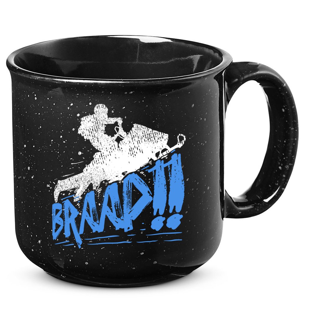 Braap Snowmobiling Gift Cool Snowmobile Driver Gift 15oz Campfire Ceramic Mug