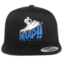 Braap Snowmobiling Gift Cool Snowmobile Driver Gift Flat Bill Trucker Hat