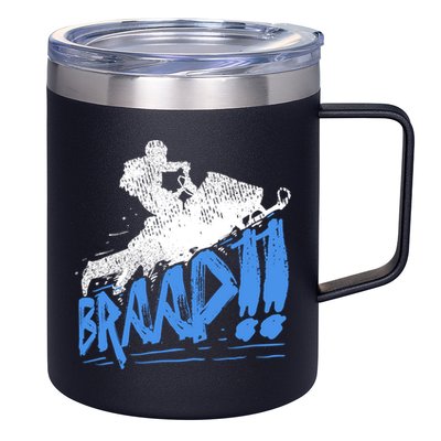 Braap Snowmobiling Gift Cool Snowmobile Driver Gift 12oz Stainless Steel Coffee Mug