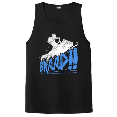 Braap Snowmobiling Gift Cool Snowmobile Driver Gift PosiCharge Competitor Tank