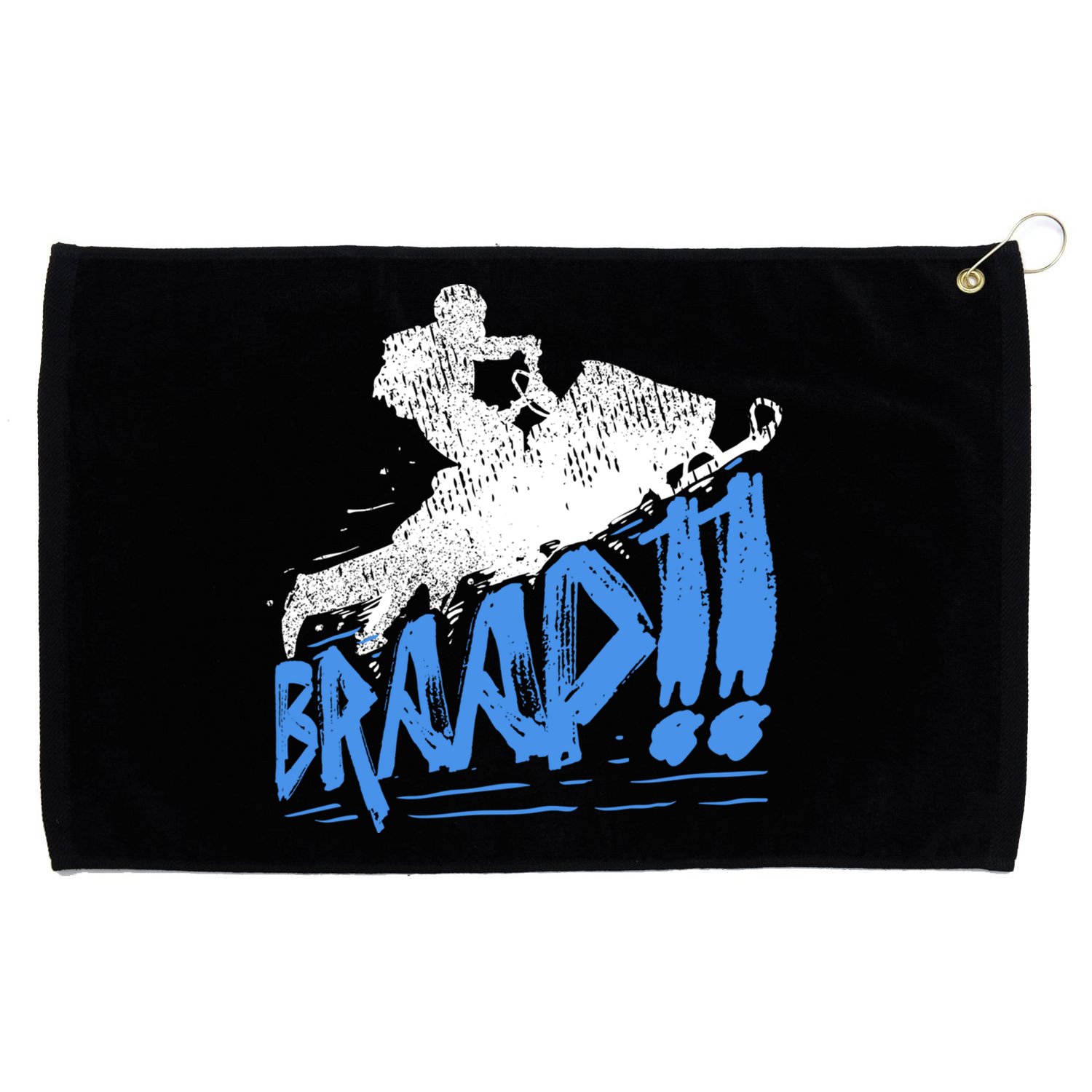 Braap Snowmobiling Gift Cool Snowmobile Driver Gift Grommeted Golf Towel