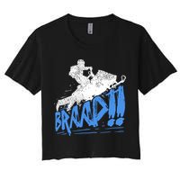 Braap Snowmobiling Gift Cool Snowmobile Driver Gift Women's Crop Top Tee