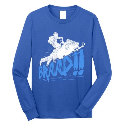 Braap Snowmobiling Gift Cool Snowmobile Driver Gift Long Sleeve Shirt