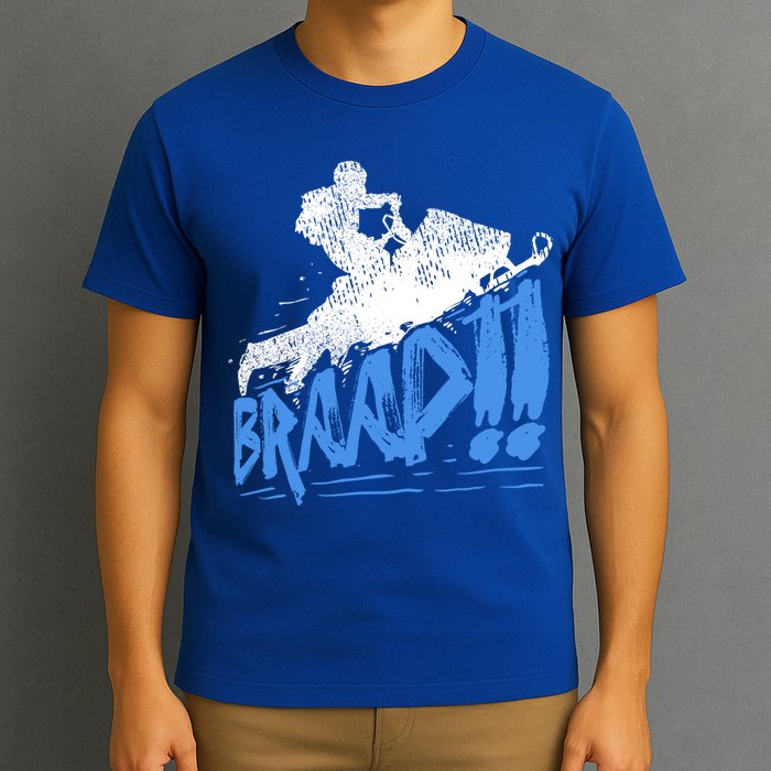 Braap Snowmobiling Gift Cool Snowmobile Driver Gift T-Shirt