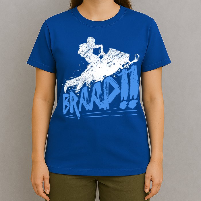 Braap Snowmobiling Gift Cool Snowmobile Driver Gift T-Shirt