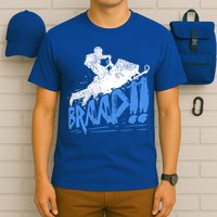 Braap Snowmobiling Gift Cool Snowmobile Driver Gift T-Shirt