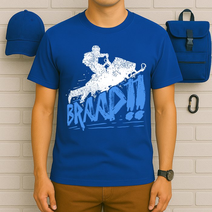 Braap Snowmobiling Gift Cool Snowmobile Driver Gift T-Shirt
