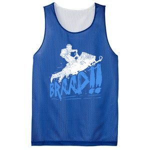 Braap Snowmobiling Gift Cool Snowmobile Driver Gift Mesh Reversible Basketball Jersey Tank