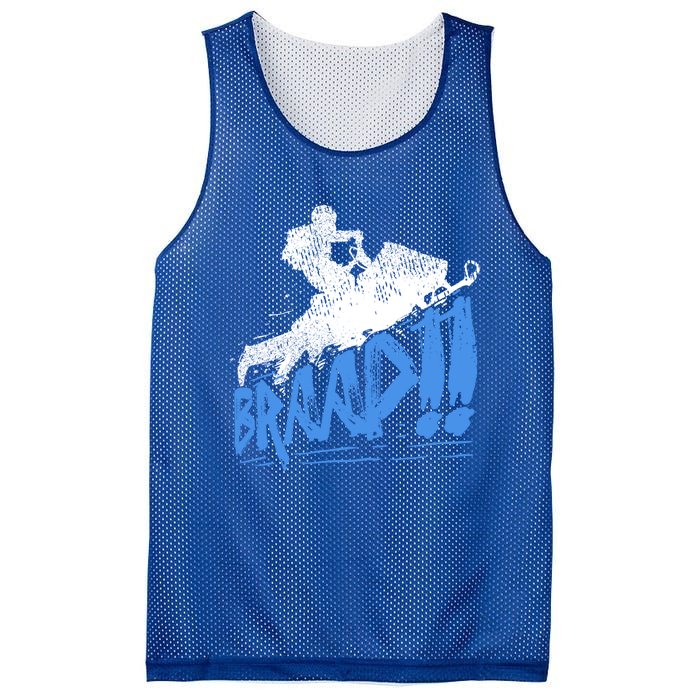 Braap Snowmobiling Gift Cool Snowmobile Driver Gift Mesh Reversible Basketball Jersey Tank