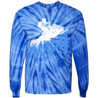 Braap Snowmobiling Gift Cool Snowmobile Driver Gift Tie-Dye Long Sleeve Shirt