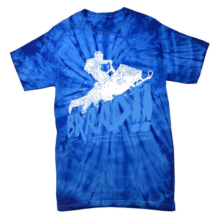 Braap Snowmobiling Gift Cool Snowmobile Driver Gift Tie-Dye T-Shirt