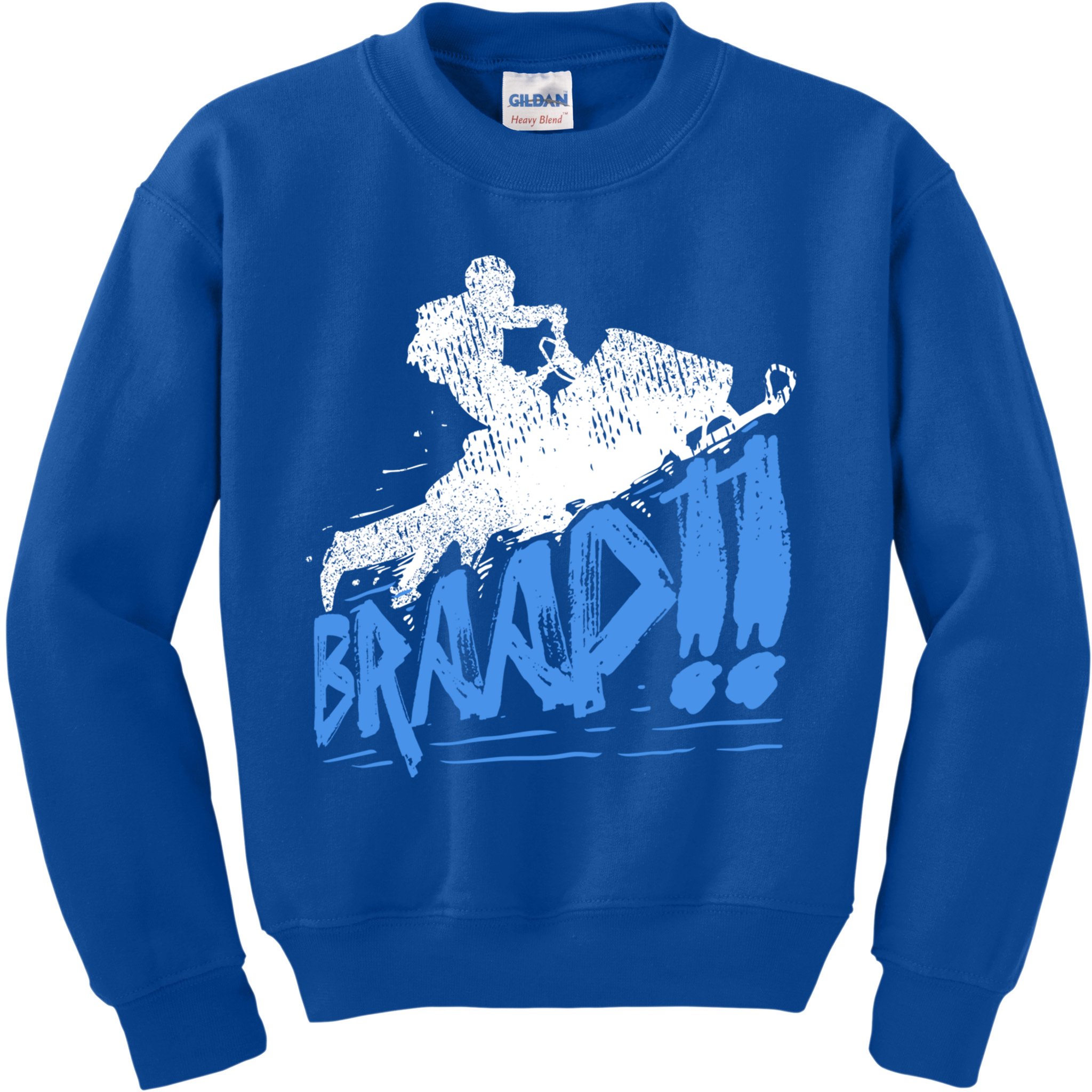 Braap Snowmobiling Gift Cool Snowmobile Driver Gift Kids Sweatshirt