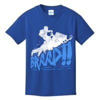 Braap Snowmobiling Gift Cool Snowmobile Driver Gift Kids T-Shirt