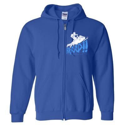 Braap Snowmobiling Gift Cool Snowmobile Driver Gift Full Zip Hoodie