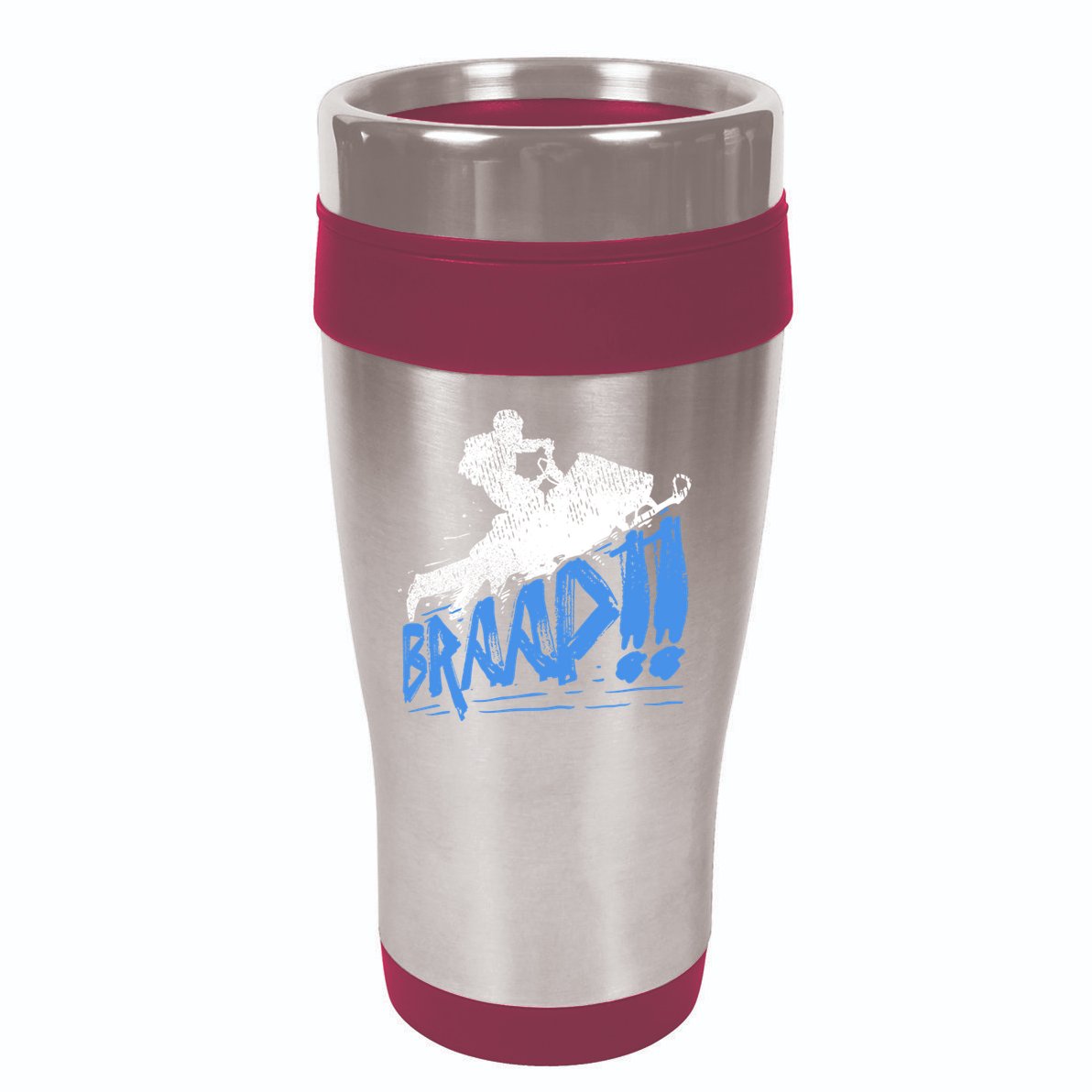 Braap Snowmobiling Gift Cool Snowmobile Driver Gift 16oz Travel Tumbler