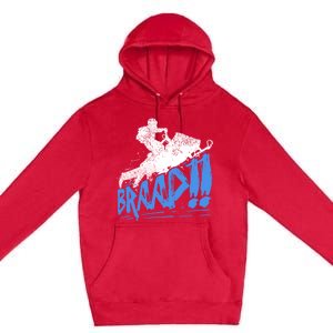 Braap Snowmobiling Gift Cool Snowmobile Driver Gift Premium Pullover Hoodie