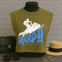 Braap Snowmobiling Gift Cool Snowmobile Driver Gift Garment-Dyed Women's Muscle Tee