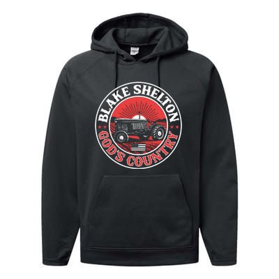 Blake Shelton GodS Country Tractor Performance Fleece Hoodie