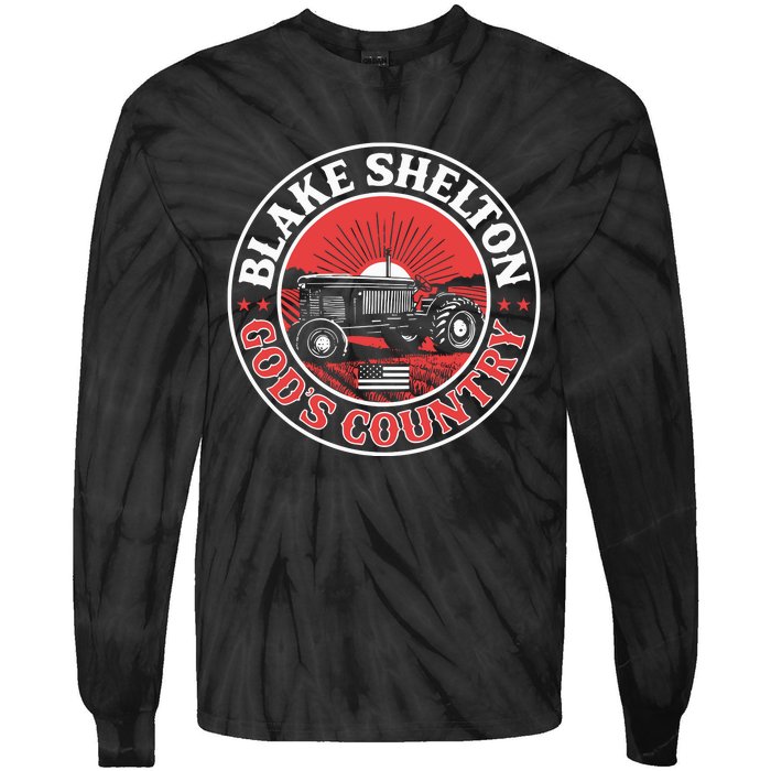 Blake Shelton GodS Country Tractor Tie-Dye Long Sleeve Shirt