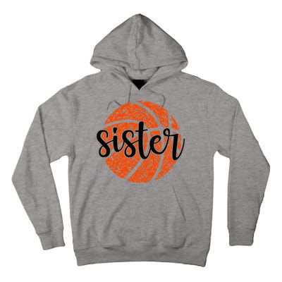 Basketball Sister Girl Distressed Sports Fan Tall Hoodie