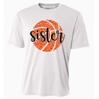 Basketball Sister Girl Distressed Sports Fan Cooling Performance Crew T-Shirt