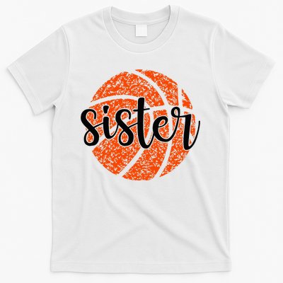 Basketball Sister Girl Distressed Sports Fan T-Shirt