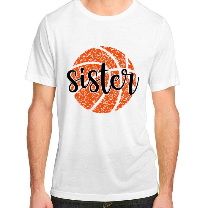 Basketball Sister Girl Distressed Sports Fan Adult ChromaSoft Performance T-Shirt