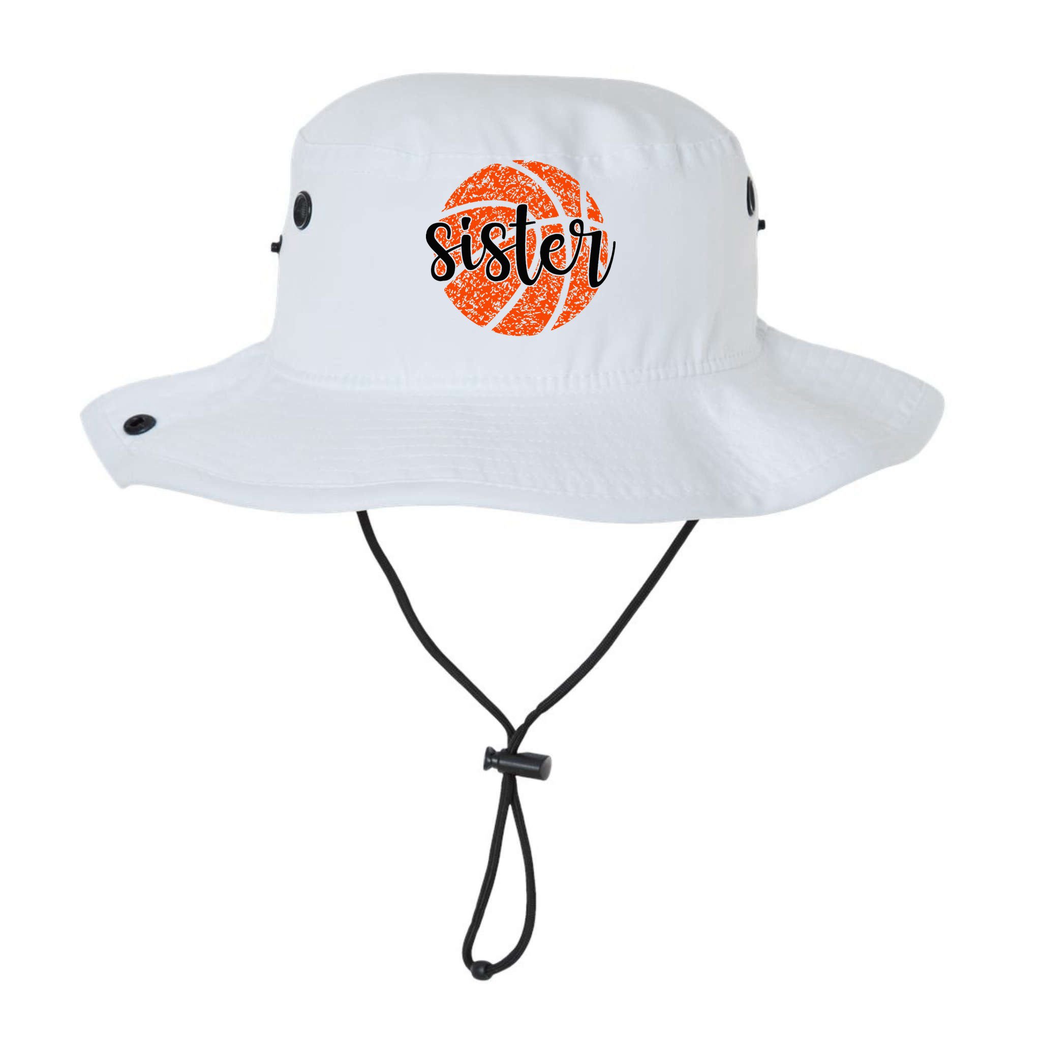 Basketball Sister Girl Distressed Sports Fan Bucket Hat