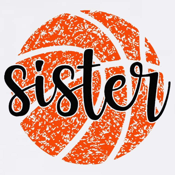 Basketball Sister Girl Distressed Sports Fan Beanie