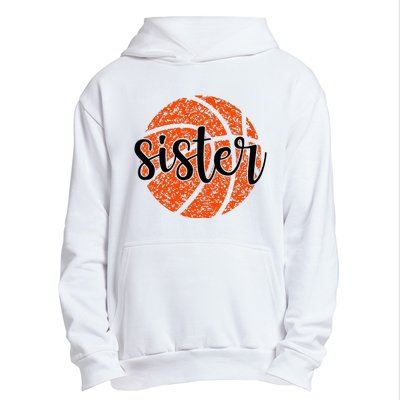 Basketball Sister Girl Distressed Sports Fan Urban Pullover Hoodie