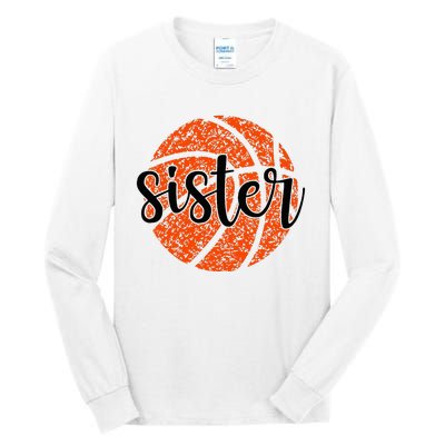 Basketball Sister Girl Distressed Sports Fan Tall Long Sleeve T-Shirt