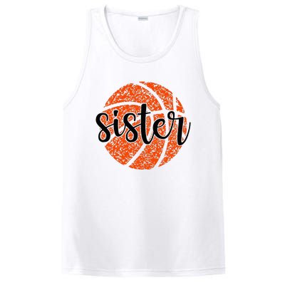 Basketball Sister Girl Distressed Sports Fan PosiCharge Competitor Tank