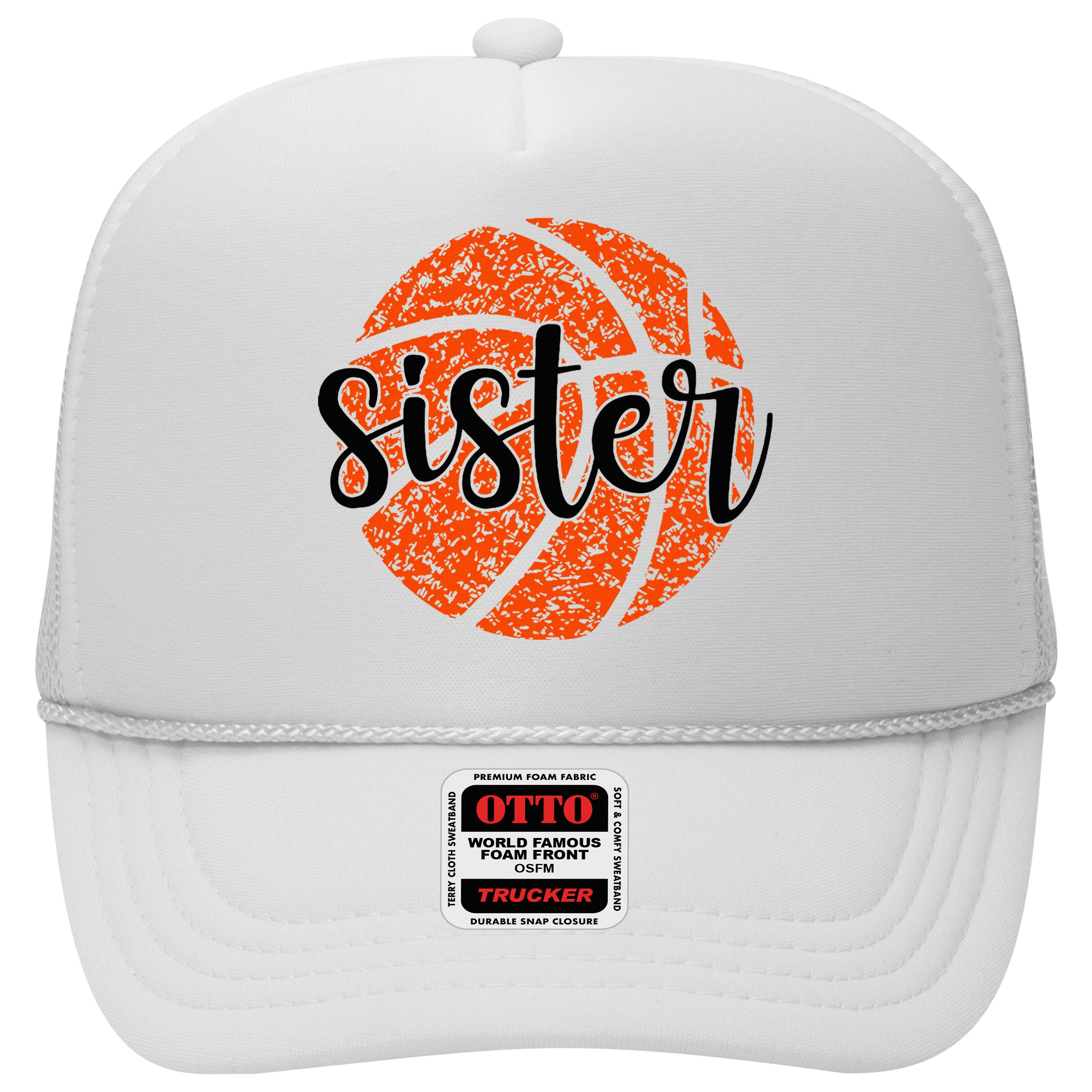 Basketball Sister Girl Distressed Sports Fan Hat