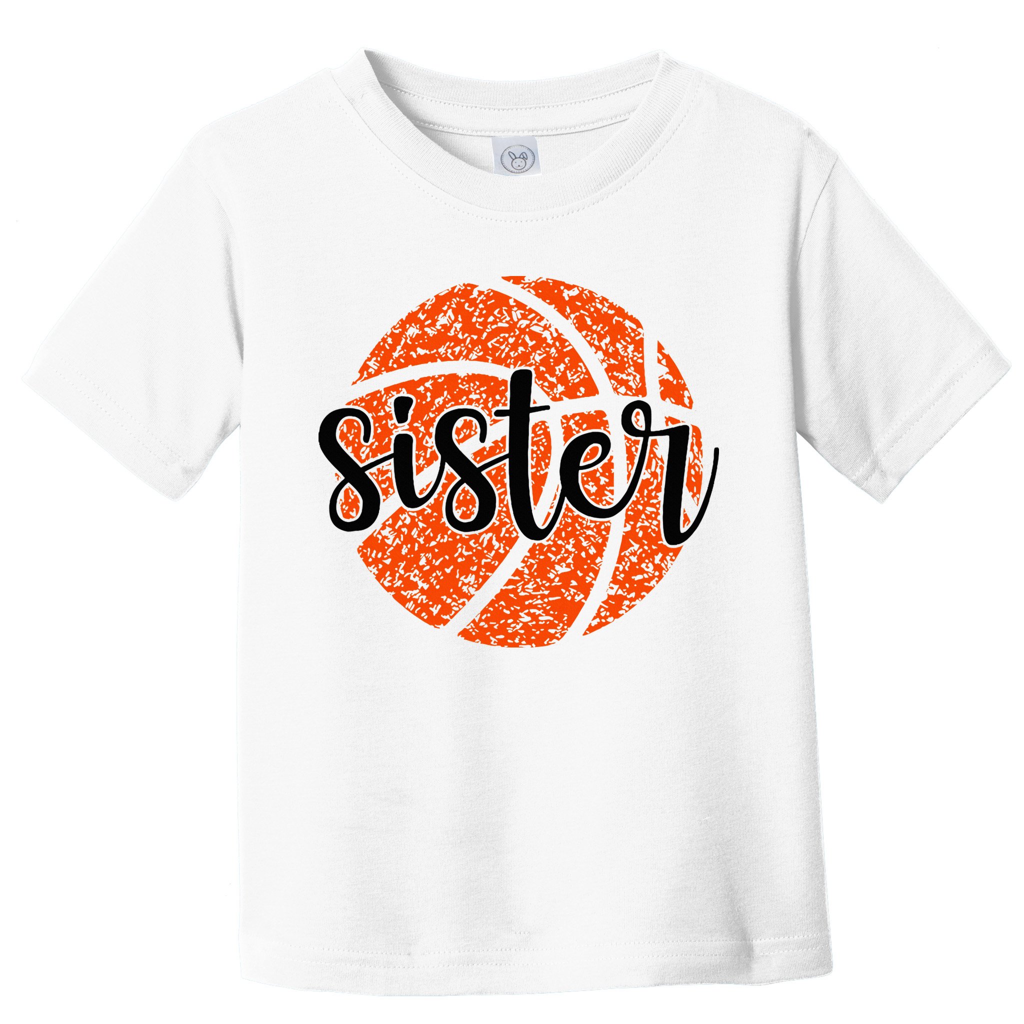 Basketball Sister Girl Distressed Sports Fan Toddler T-Shirt