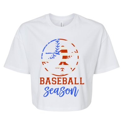 Baseball Season Game Day Vibes Baseball Softball Season Gift Bella+Canvas Jersey Crop Tee