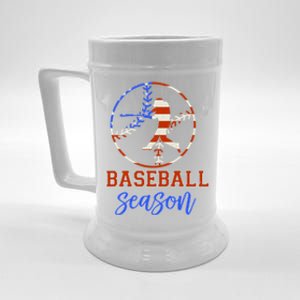 Baseball Season Game Day Vibes Baseball Softball Season Gift Beer Stein