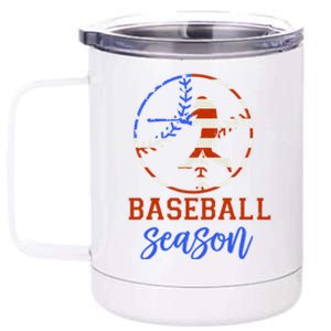 Baseball Season Game Day Vibes Baseball Softball Season Gift 12 oz Stainless Steel Tumbler Cup