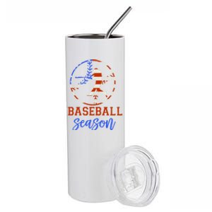 Baseball Season Game Day Vibes Baseball Softball Season Gift Stainless Steel Tumbler