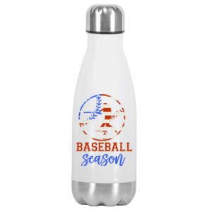 Baseball Season Game Day Vibes Baseball Softball Season Gift Stainless Steel Insulated Water Bottle