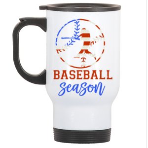 Baseball Season Game Day Vibes Baseball Softball Season Gift Stainless Steel Travel Mug