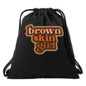 Brown Skin Girl Black Man Melanin Brown Skin Girl Drawstring Bag