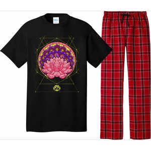 Boho Sacred Geometry Spiritual Yoga Bohemian Lotus Flower Gift Pajama Set