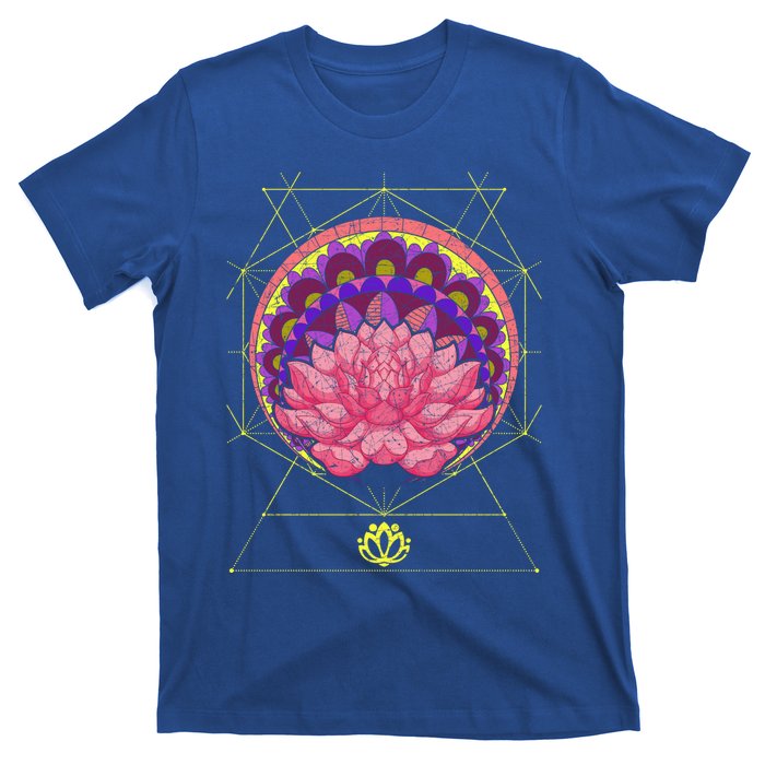 Boho Sacred Geometry Spiritual Yoga Bohemian Lotus Flower Gift T-Shirt