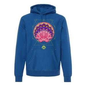 Boho Sacred Geometry Spiritual Yoga Bohemian Lotus Flower Gift Premium Hoodie