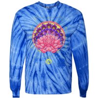 Boho Sacred Geometry Spiritual Yoga Bohemian Lotus Flower Gift Tie-Dye Long Sleeve Shirt